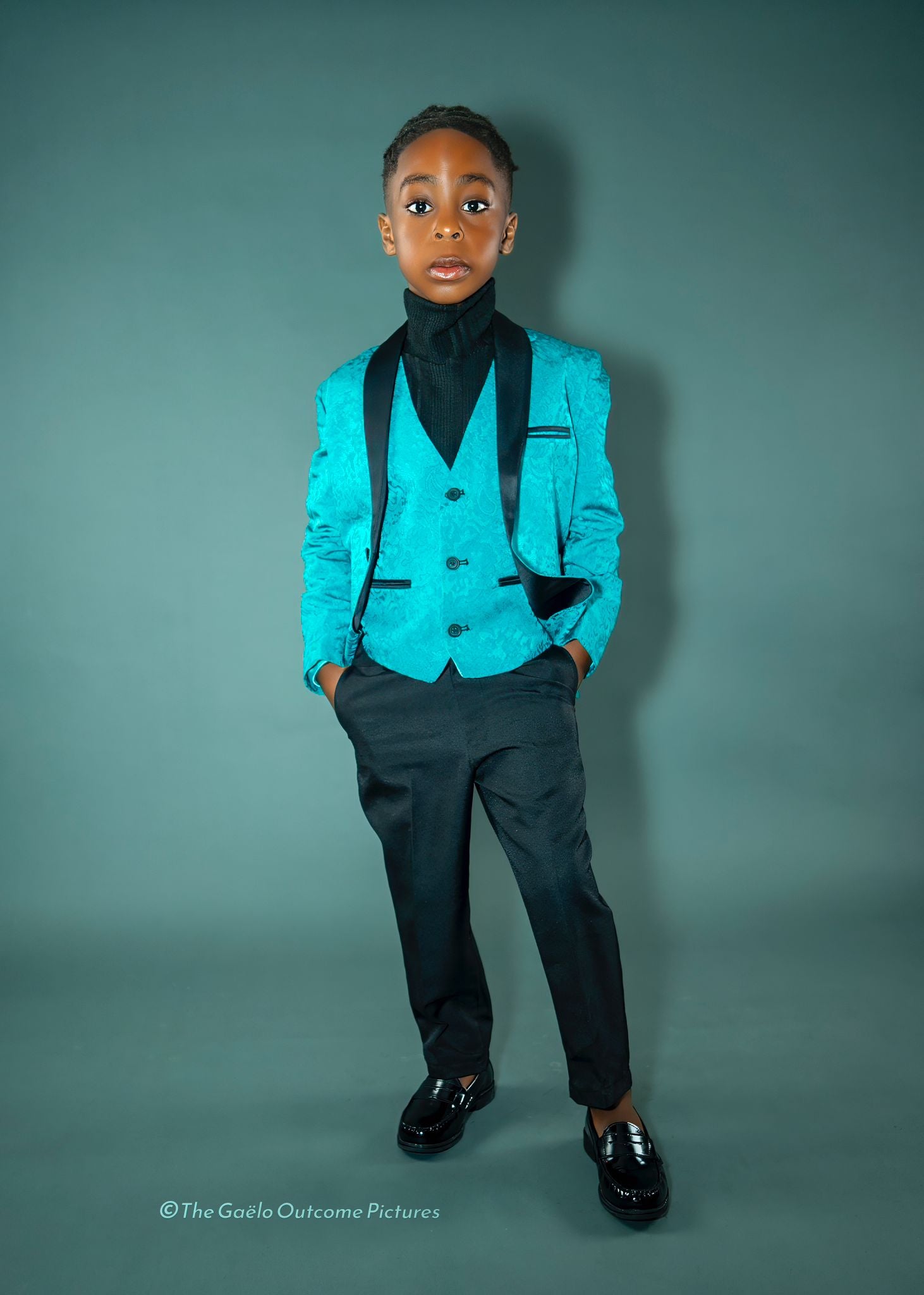 Green 5-Piece Boys Suit Set